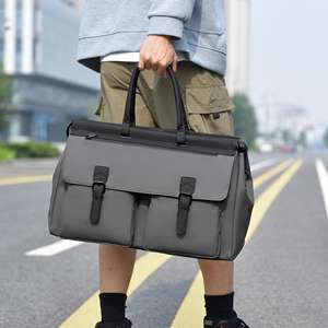 Profession eller wasserdichter PU Travel Gym <span class=keywords><strong>Duffle</strong></span> <span class=keywords><strong>Bag</strong></span> Organizer Langlebiger, langlebiger Reiß verschluss für Pendler-Freizeit-Yoga-Outdoor-Aktivitäten - Product Image 4