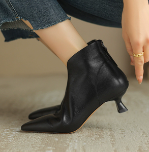 Sexy <strong>Women</strong> Stiletto <strong>Low</strong> <strong>Heels</strong> Pointed Toe <strong>s</strong> High <strong>Ankle</strong> Casual <strong>Boots</strong> <strong>s</strong> - Product Image 2