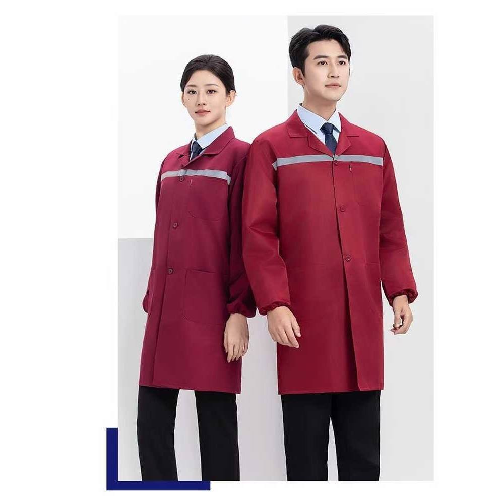 วัสดุสะท้อนแสง [ผ้าหนาแบบขัดเงา] สีแดงเลือดหมู คอปกสูท