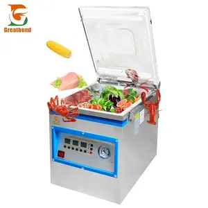 Máquina de envasado al vacío para alimentos, arroz, carne, pescado, mini sellador de escritorio semiautomático comercial, precio al por mayor de fábrica, DZ400,