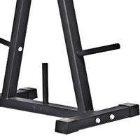 Support vertical métallique sur mesure pour haltères et plaques de musculation – Rangement sécurisé pour barres et plaques bumper