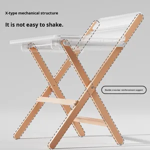 Table pliante Igrow, bureau d'ordinateur pour étudiant, petit espace, table de chevet en bois massif, table d'étude simple, bureau de bureau, chaise pliante - Product Image 5