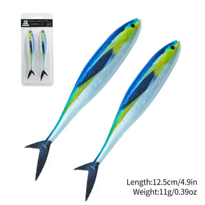 Esca Artificiale 3D Realistica in Acciaio Inossidabile, Esca Morbida a Forma di Pesce Finto, per la Pesca al Bass e in Mare, per Grandi <span class=keywords><strong>Pesci</strong></span>, Vendita Calda Transfrontaliera - Product Image 6