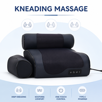 Oreiller de massage électrique multifonctionnel pour le cou et les épaules, avec thérapie thermique, design détachable, alimentation secteur/USB, pour la maison et le bureau