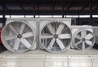 Ventilateur d'extraction de ventilation à cône FRP à faible bruit avec moteur à aimant permanent et porte papillon pour serre de ferme d'élevage de volaille