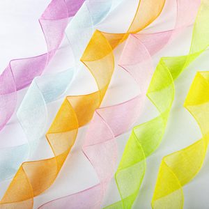 Tissu d'organza élégant de haute qualité, <span class=keywords><strong>ruban</strong></span> transparent léger et doux pour l'emballage de bouquets de fleurs, l'emballage de cadeaux, la fabrication d'artisanat - Product Image 2
