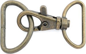 CRAFTMEMORE Swivel Trigger <b>Snap</b> <b>Hooks</b> Classic Lobster Clasps With D Rings For Purse Strap Lanyard Leather Craft Sets CSD Inch An - Product Image 2