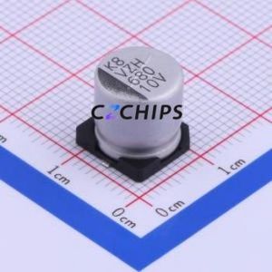 Condensateur électrolytique en aluminium SMD VZH681M1ATR-1010, SMD, D10xL10mm 680uF 20% 10V 10mm - Product Image 1
