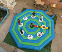 Jeu gonflable Wipeout Eliminator manuel et stimulant pour événements de carnaval, idéal pour l'extérieur et les enfants