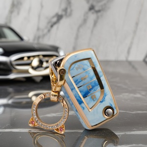 TPU Flip Car portachiavi compatibile <span class=keywords><strong>Toyota</strong></span> Aygo <span class=keywords><strong>Rav4</strong></span> Land Cruiser a 3 pulsanti portachiavi portachiavi senza chiave telecomando portachiavi portachiavi - Product Image 4