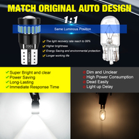 Bombilla LED 6000K blanco 501 W5W T10 sin errores para cúpula de coche mapa puerta cortesía matrícula tablero instrumento