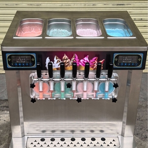 Machine à glace molle commerciale 4+3 saveurs mélangées / Équipement de réfrigération pour supermarché en promotion - Product Image 2
