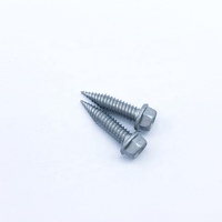 Vis autotaraudeuses à pointe acérée bimétalliques en acier inoxydable 304 et acier trempé 420 avec bride hexagonale pour fixation métallique