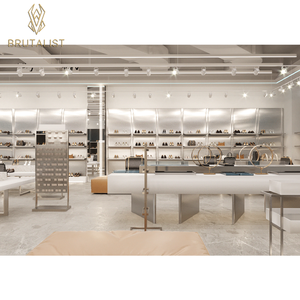 แนวคิดการตกแต่งภายในร้านรองเท้าขายดีพร้อมเฟอร์นิเจอร์ไม้จัดแสดงตามสั่งแบบสมัยใหม่ - Product Image 2