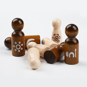 Muñecos de Madera con Serigrafía, Acabado Natural, Ecológicos, Decoración para Habitación Infantil, Decoración del Hogar, Regalo - Product Image 3