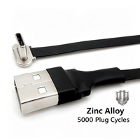 Cable flexible plano FPC en ángulo USB Tipo C a USB 2.0, bidireccional, para carga y sincronización de datos, 2A, 4 pines, 150-200mm, para transferencia de datos