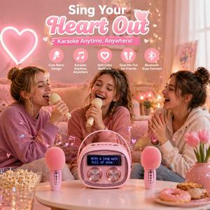 Boîte de chant sans fil 8W à succès avec écran LED, lecteur de musique, deux micros portables, unité sonore rechargeable pour <span class=keywords><strong>la</strong></span> maison, les voyages et le camping - Product Image 3