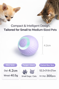 One Click Smart Rolling <strong>Dog</strong> Ball Interactive Tap to Wake Obstacle Avoidance Silicone Pet <strong>Toy</strong> for Cats and <strong>Dogs</strong> - Product Image 4