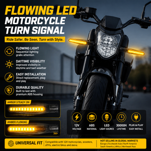 Clignotants linéaires LED pour motos, amélioration pour les motos tout-terrain <span class=keywords><strong>et</strong></span> les quads - Product Image 1