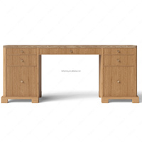 Bureau de rangement FERLY Emperador à cannelures, bureau moderne pour salon avec tiroirs pour bureau à domicile