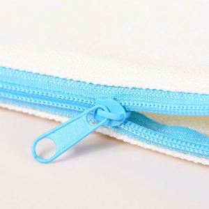 <b>Blush</b> Pink Canvas Makeup Pouch Eco Natural Cotton Canvas Cosmetic Pouch Bag With Zipper - Product Image 6