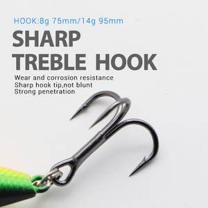 Nouveau leurre de pêche artificiel 8g 75mm 14g 95mm Minnow, leurre coulant pour la pêche en eau salée, leurre de pêche en eau profonde - Product Image 6