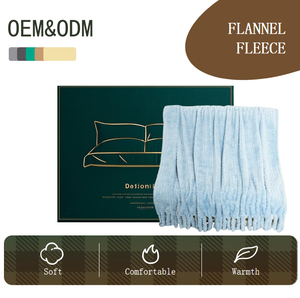 Custom OEM ODM Solid Fleece Blanket Thick Cozy Warm Blankets Velvety Soft Plush Bedding and Sofa <strong>Throw</strong> - Product Image 1