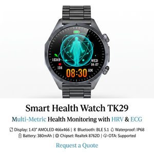 Reloj Inteligente de Salud al por Mayor OEM, Monitor de Sueño CES, <span class=keywords><strong>Smartwatch</strong></span> con ECG y Pantalla AMOLED para Hombres y Mujeres, Fitness - Product Image 1