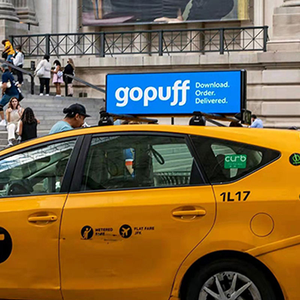 Affichage LED P5 Full-colour Taxi Top avec animation et contrôle d'application pour la publicité extérieure dans les magasins de détail et les centres commerciaux - Product Image 1