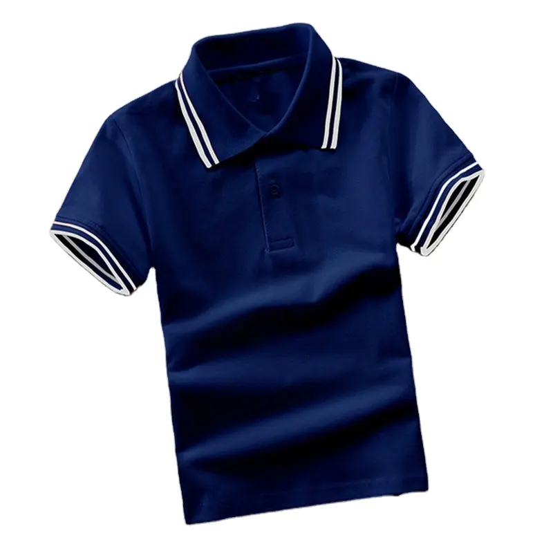 Yeni 10 yıl büyük Boy yaz kısa kollu gömlek moda pamuk gençler kızlar okul Polo gömlekler erkek giysileri spor Polo