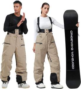 Pantalones de Esquí Holgados GSOU SNOW para Hombre y Mujer, Overol de Snowboard Aislado, Impermeable, Cortavientos, Cálido para Invierno, 100% Poliéster, Lavable a Máquina - Product Image 1