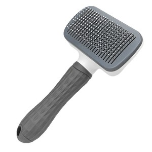 Pet <b>Button</b> Comb Gray Self Cleaning Grooming Tool for <b>Dogs</b> Cats Hair Care - Product Image 5