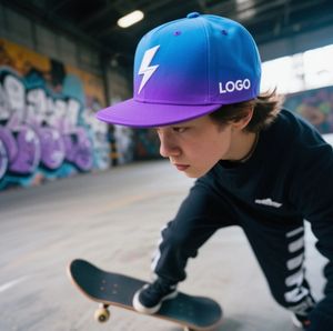 Chapeau de sport à 5 panneaux avec logo personnalisé et impression par sublimation de haute qualité Conception de foudre personnalisée Caractéristiques courantes du tissu - Product Image 4