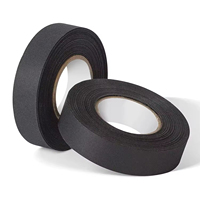 Ruban de câblage automobile en tissu polyester, ignifuge, résistant aux températures jusqu'à 150°C ° C, Noir, Sur mesure