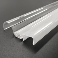 Bande plastique repousse Led T8 personnalisée, diffuseur à Extrusion blanc-lait, couvre-lampe de lentille, 1000 pièces