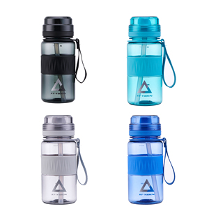 ขวดน้ำกีฬาพลาสติก Tritan ปลอดสาร BPA ขนาด 400 มล. ดีไซน์ทันสมัย พร้อมหลอดดูด สำหรับเดินทางและออกกำลังกาย ใช้ได้ทั้งชายและหญิง ทั้งในร่มและกลางแจ้ง - Product Image 1