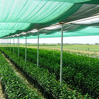 Jaring Peneduh Pertanian Kebun Buah Hitam Hijau 70% 80% Tingkat Peneduhan Stabil UV untuk Perlindungan Anggur Apel