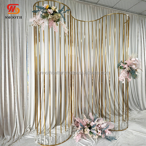 Mịn độc đáo <span class=keywords><strong>s</strong></span>óng kim loại đứng <span class=keywords><strong>Backdrop</strong></span> đám cưới tổ chức <span class=keywords><strong>s</strong></span>ự kiện <span class=keywords><strong>S</strong></span> hình dạng thép Khung ảnh hoa <span class=keywords><strong>Backdrop</strong></span> - Product Image 3