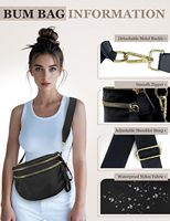 Sac bandoulière personnalisé en nylon antivol avec large sangle réglable pour loisirs et mode