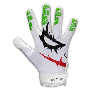 Gants de football américain pour receveur, paume adhérente, design Joker, gants de football personnalisés, impression par sublimation, dos de la main, vente en gros - Product Image 4