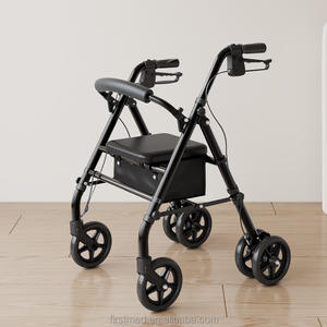 Andador con Asiento y Cesta de Compras para Personas Mayores - Ayuda de Movilidad Ligera de Acero al Carbono de Alta Resistencia - Product Image 6