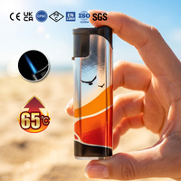 Briquet torche coupe-vent à flamme unique 3D - Testé 65°C, rechargeable, format poche, pour marque privée Moyen-Orient