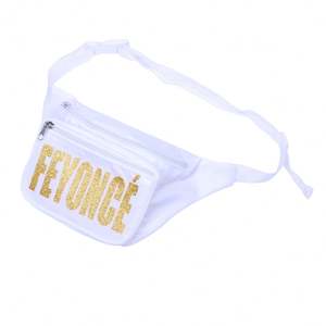 Cinturón deportivo personalizado con estampado de oro y purpurina, riñonera de nailon para mujer - Product Image 2