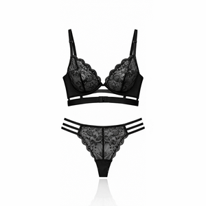 女式性感内衣，带丝质饰边，13针缝线，舒适性感，奢华睡衣款式，批发 - Product Image 2