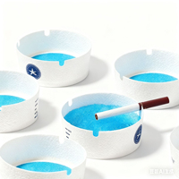 Cendrier jetable en mousse écologique, absorption rapide des cendres de cigarette, portable, personnalisable avec logo, vente en gros