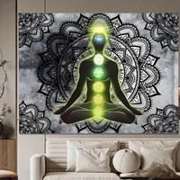Tapisserie murale en polyester à motifs variés, facile à accrocher, décoration murale, impression HD, vente en gros, lavage à la main