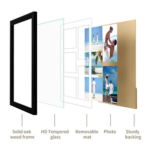Nouveau design transfrontalier pour cadre <span class=keywords><strong>photo</strong></span> puzzle DIY 5 gongs géants fait main pour <span class=keywords><strong>couple</strong></span>, 5 photos incluses, à suspendre au mur ou à poser sur table, souvenir, vente en gros - Product Image 5