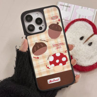 Coque de téléphone magnétique de dessin animé pour iphone16 16pro/promax 15 15promax/14Promax/14pro 14/13 13pro 12 11 coque en fibre de carbone
