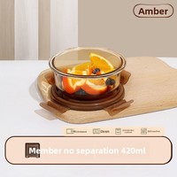 Boîte de préparation repas empilable en verre avec couvercle couleur macaron pour organisation du réfrigérateur, boîte bento anti-fuite sans BPA, compatible micro-ondes, pour le bureau