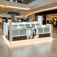 Kiosque d'exposition de lunettes de soleil verrouillable très populaire avec éclairage LED, vitrine pour montures de lunettes pour magasin d'optique